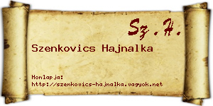 Szenkovics Hajnalka névjegykártya